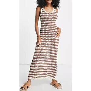 Bella Barnett Crochet Stripe Midi Dress | Size Small
